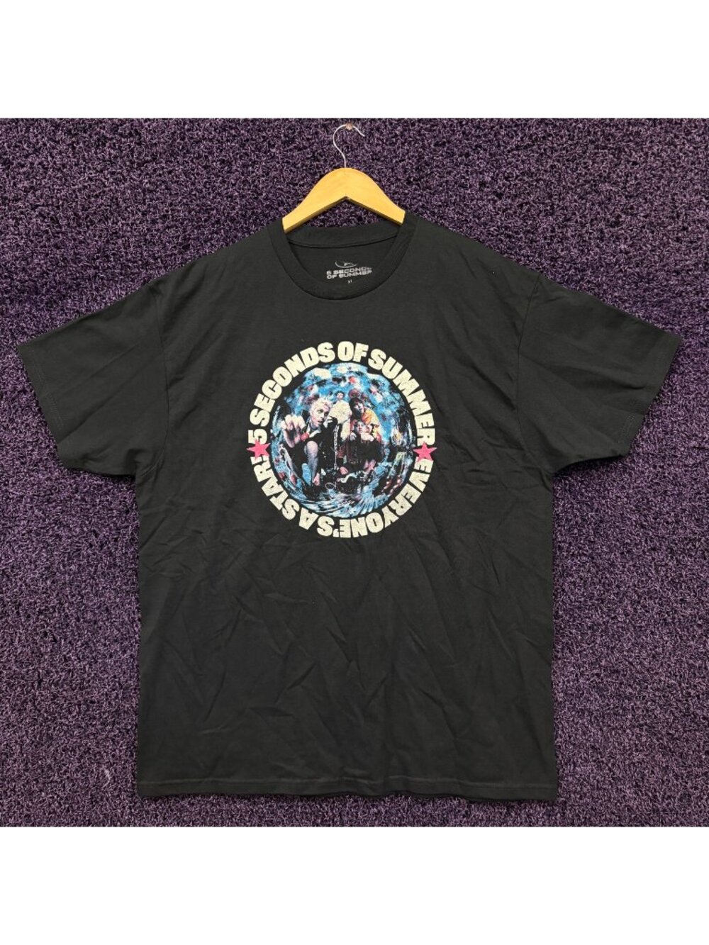 5 Seconds of Summer Everyone's A Star Bubble T-Shirt Size Extra Large